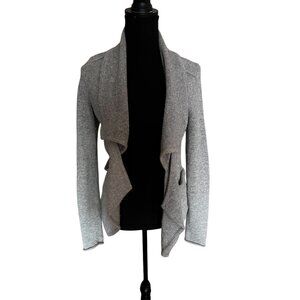 Banana Republic 45% Wool, 25% Viscose Open Water Fall Gray Cardigan Size Small